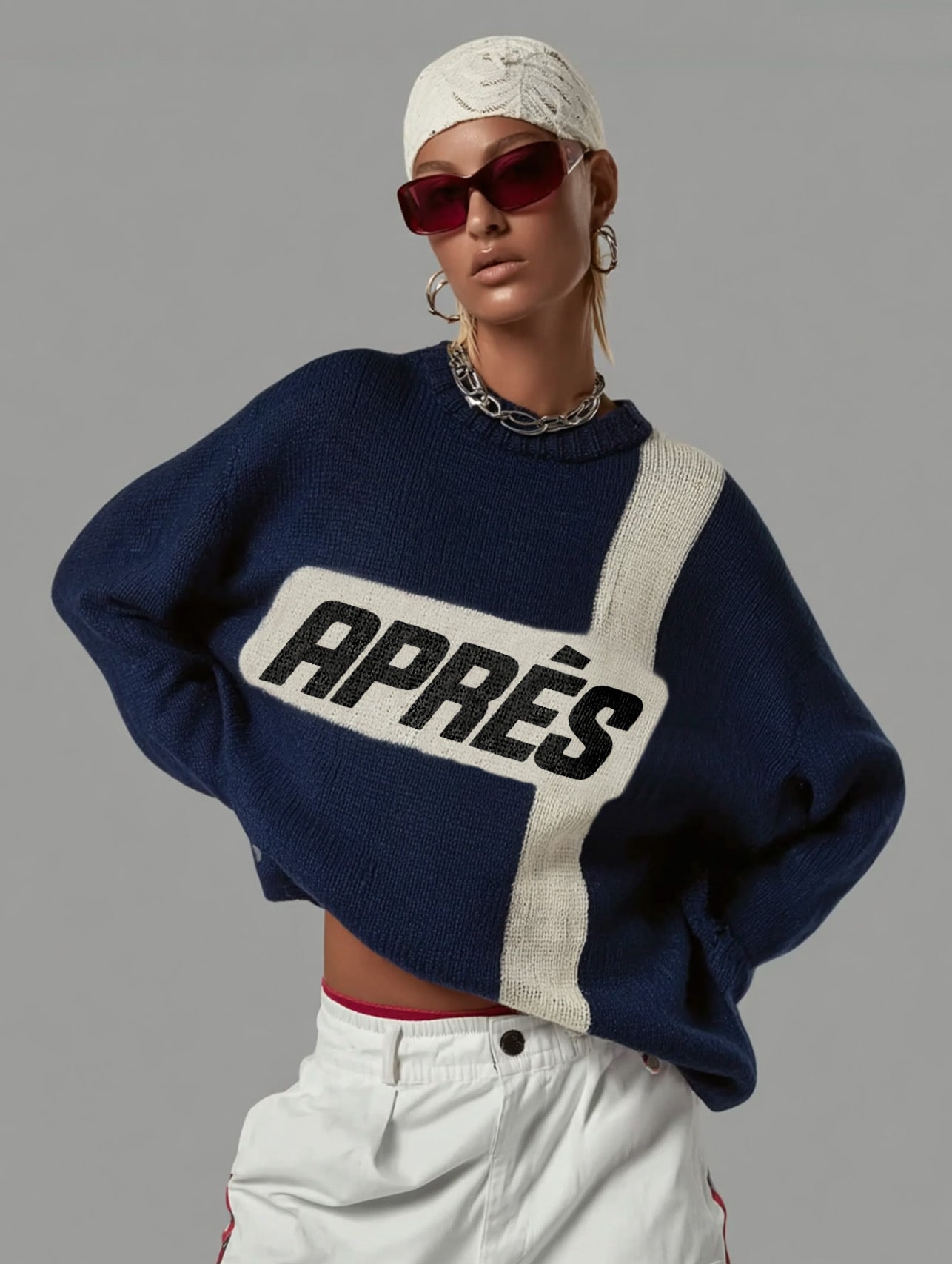 Après Winter Knit Long Sleeve – Navy